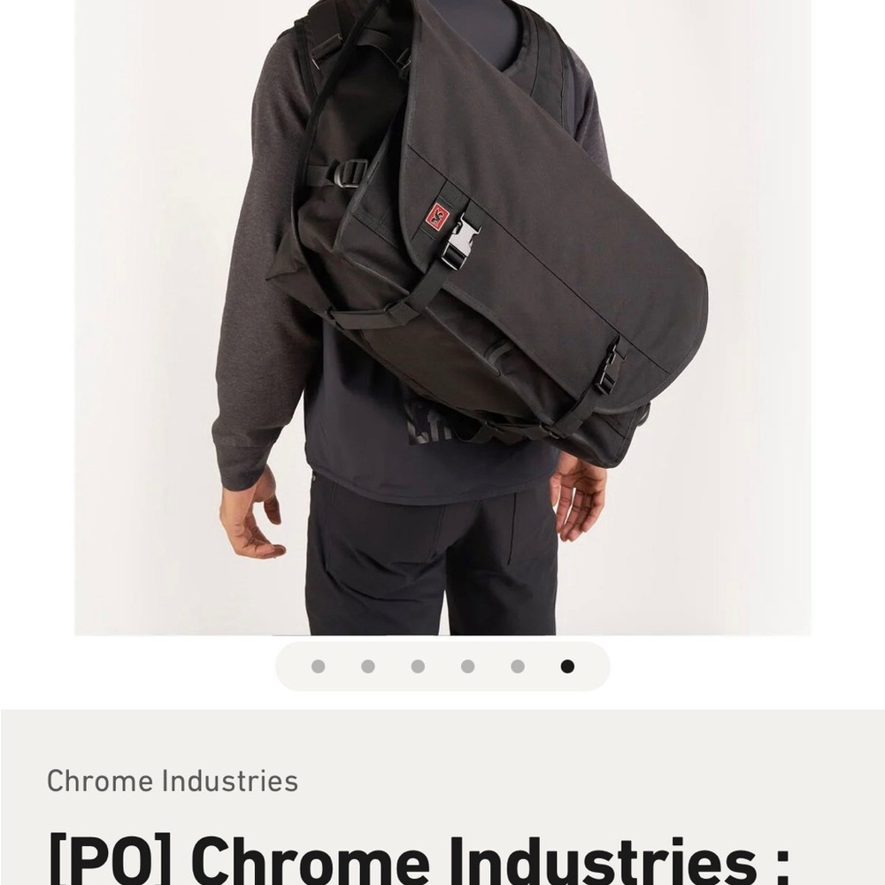 Chrome Industries Black Duffel Bag